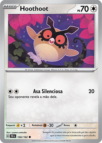 Hoothoot (126/162) REV FOIL - Carta Avulsa Pokemon