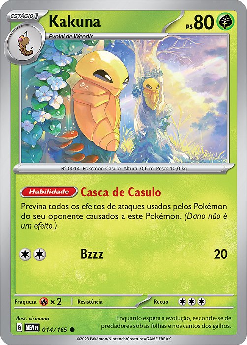 Kakuna (014/165) - Carta Avulsa Pokemon