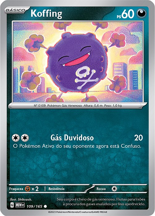 Koffing (109/165) - Carta Avulsa Pokemon
