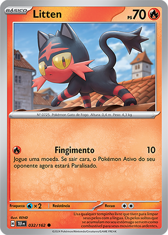 Litten (032/162) - Carta Avulsa Pokemon