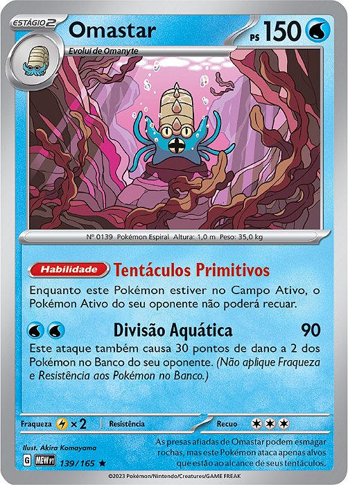 Omastar (139/165) FOIL - Carta Avulsa Pokemon