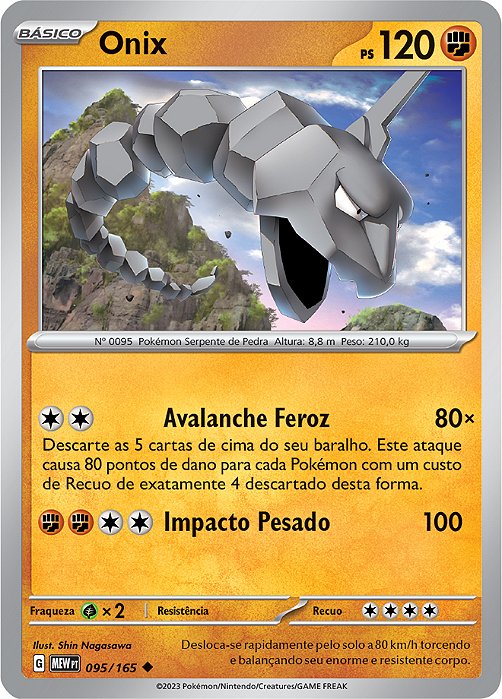 Onix (095/165) - Carta Avulsa Pokemon