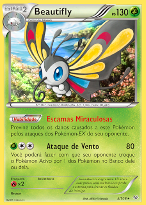 Beautifly (5/108) FOIL - Carta Avulsa Pokemon