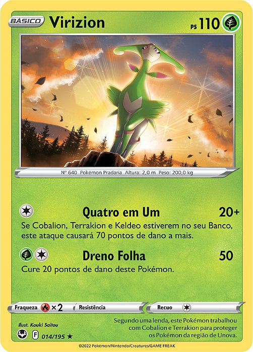 Virizion (014/195) - Carta Avulsa Pokemon