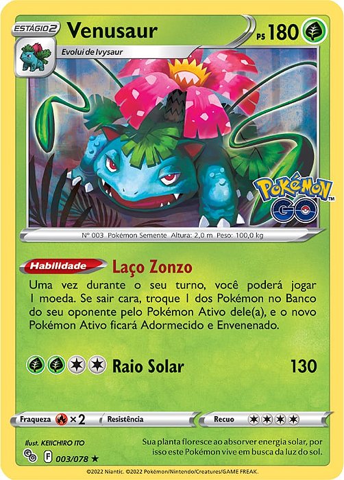 Venusaur (003/78) FOIL - Carta Avulsa Pokemon