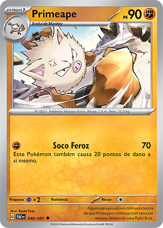 Primeape (046/091) - Carta Avulsa Pokemon