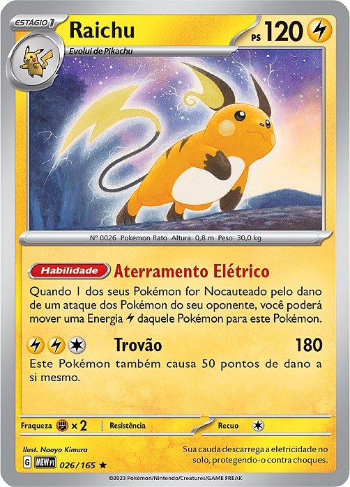Raichu (026/165) FOIL - Carta Avulsa Pokemon