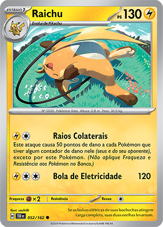 Raichu (052/162) - Carta Avulsa Pokemon