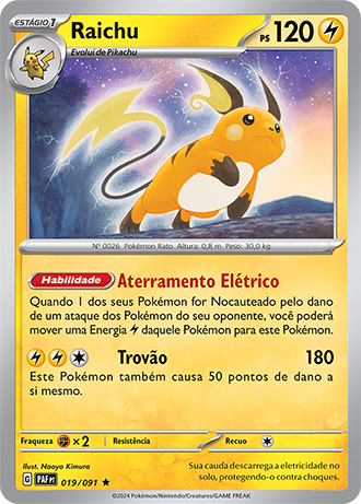 Raichu (019/091) FOIL - Carta Avulsa Pokemon