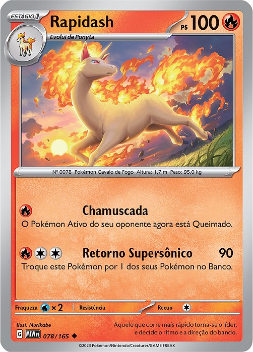 Rapidash (078/165) - Carta Avulsa Pokemon