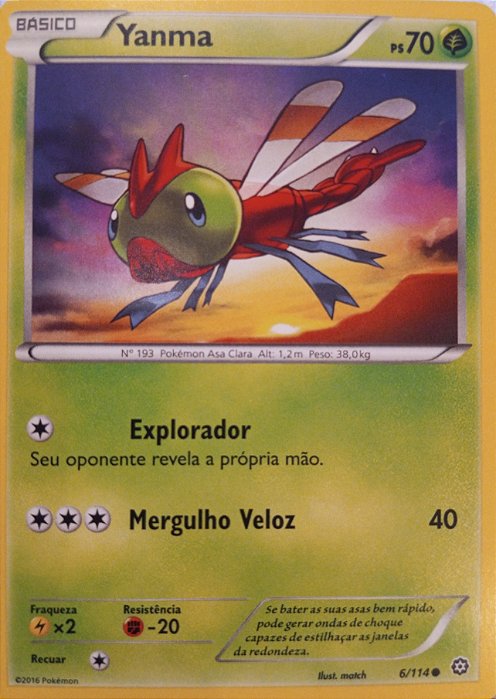 Yanma (6/114) - Carta Avulsa Pokemon