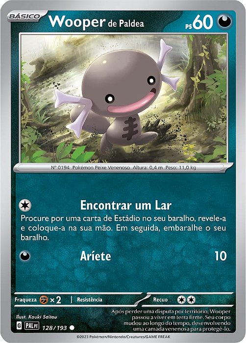 Wooper de Paldea / Paldean Wooper (058/091) REV FOIL - Carta Avulsa Pokemon
