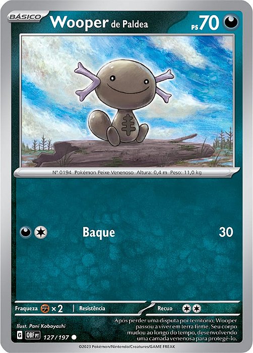 Wooper de Paldea / Paldean Wooper (127/197) - Carta Avulsa Pokemon