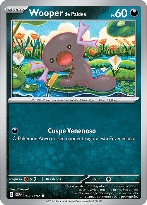 Wooper de Paldea / Paldean Wooper (126/197) - Carta Avulsa Pokemon