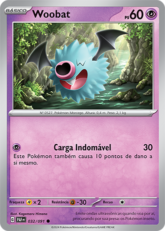 Woobat (032/091) REV FOIL - Carta Avulsa Pokemon