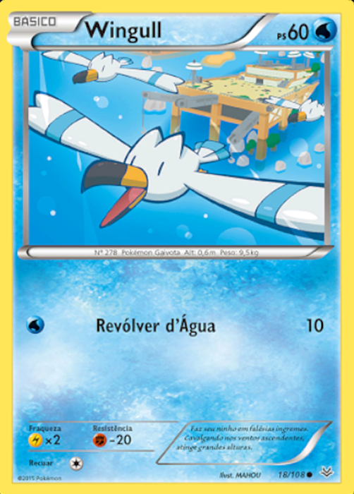 Wingull (18/108) - Carta Avulsa Pokemon