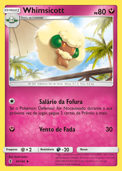 Whimsicott (91/145) - Carta Avulsa Pokemon