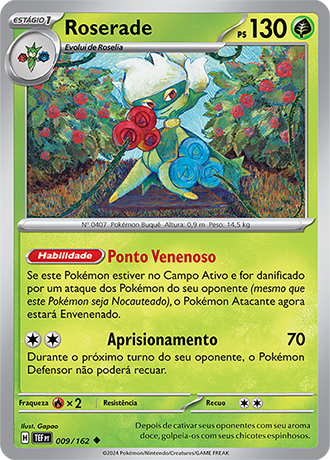Roserade (009/162) REV FOIL - Carta Avulsa Pokemon