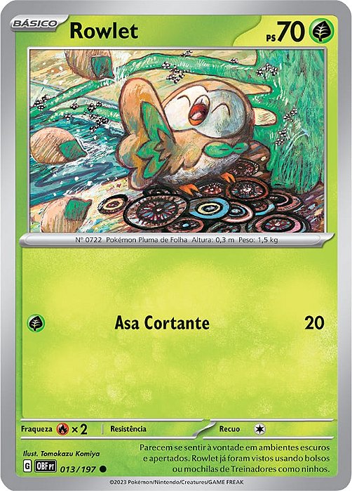Rowlet (013/197) - Carta Avulsa Pokemon