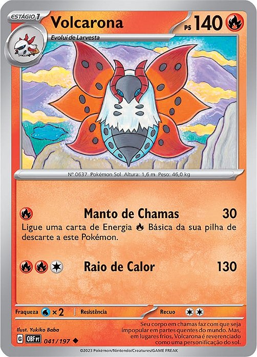 Volcarona (041/197) - Carta Avulsa Pokemon