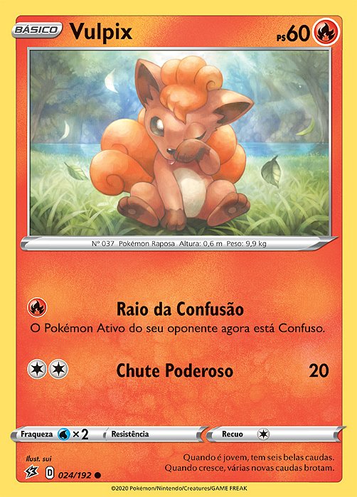 Vulpix (24/192) REV FOIL - Carta Avulsa Pokemon