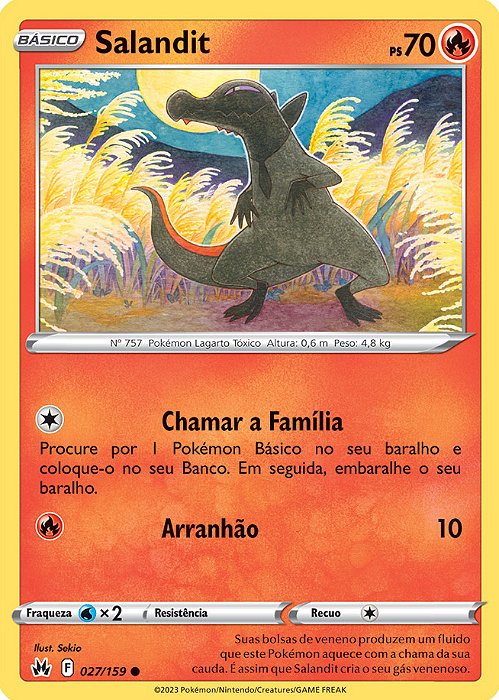 Salandit (027/159) - Carta Avulsa Pokemon