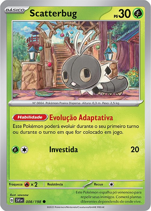 Scatterbug (8/198) REV FOIL - Carta Avulsa Pokemon
