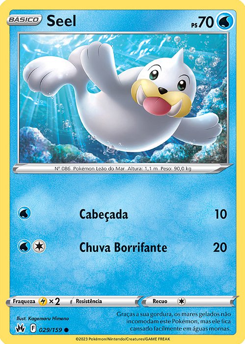 Seel (029/159) - Carta Avulsa Pokemon