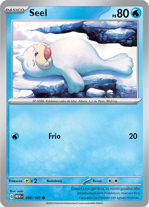 Seel (086/165) - Carta Avulsa Pokemon
