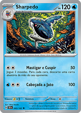 Sharpedo (043/162) - Carta Avulsa Pokemon