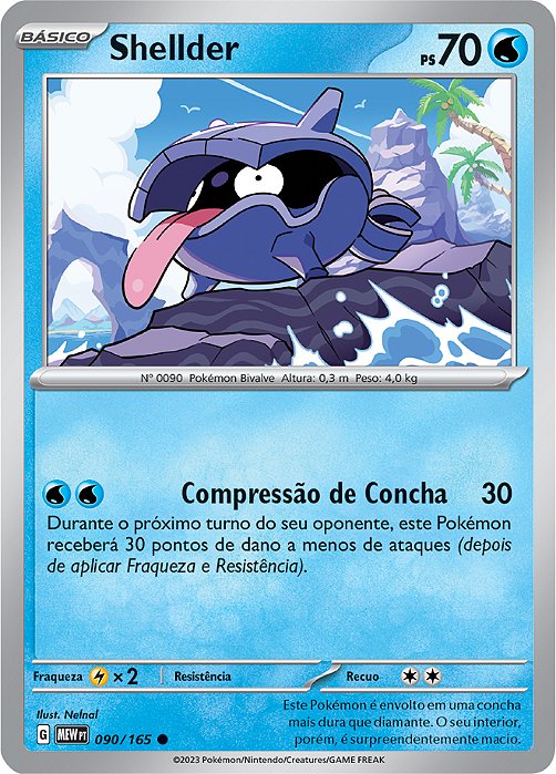 Shellder (090/165) - Carta Avulsa Pokemon