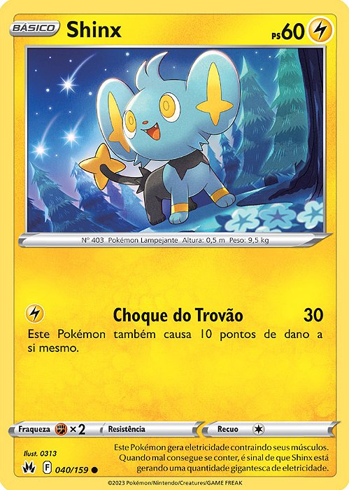 Shinx (040/159) - Carta Avulsa Pokemon