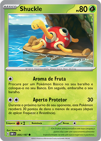Shuckle (005/197) - Carta Avulsa Pokemon