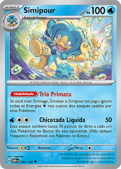 Simipour (042/182) - Carta Avulsa Pokemon