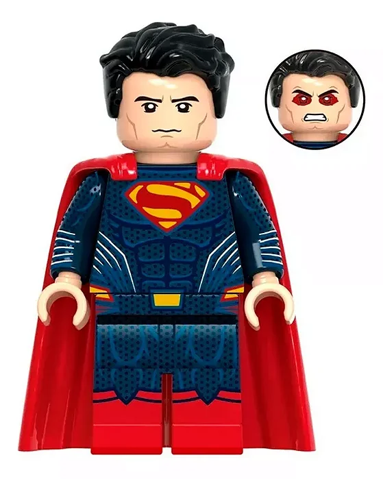 Superman (Liga da Justiça) c/ Capa dura - Minifigura de Montar DC