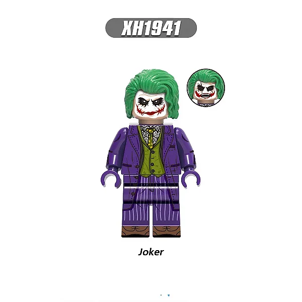 Coringa / Heath Ledgder (O Cavaleiro das Trevas) - Minifigura de Montar DC