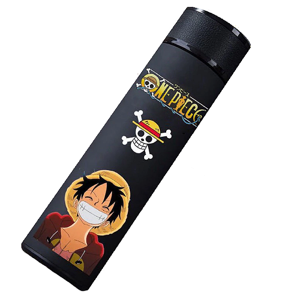 Garrafa Térmica com visor led temperatura - Luffy Preta 500ml