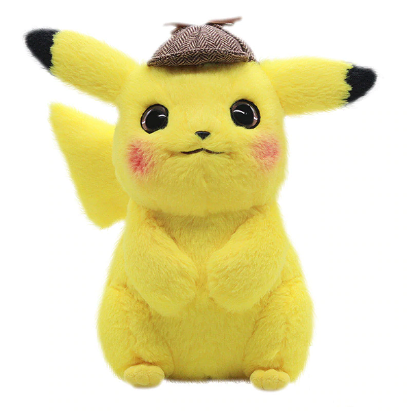 Detetive Pikachu - Pelúcia Pokemon (Filme Detetive Pikachu) 25cm