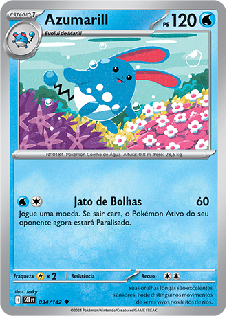 Azumarill (034/142) - Carta Avulsa Pokemon