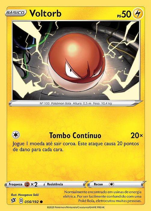 Voltorb (56/192) REV FOIL - Carta Avulsa Pokemon
