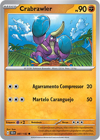 Crabrawler (087/142) - Carta Avulsa Pokemon