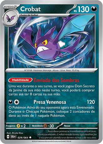 Crobat (029/064) - Carta Avulsa Pokemon