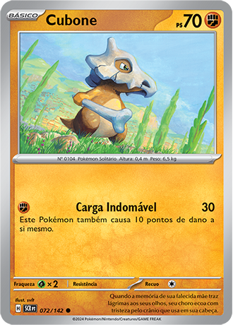 Cubone (072/142) - Carta Avulsa Pokemon