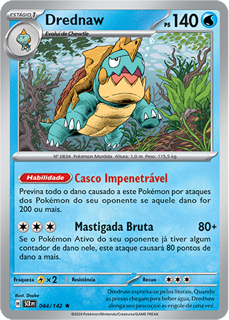 Drednaw (044/142) FOIL - Carta Avulsa Pokemon