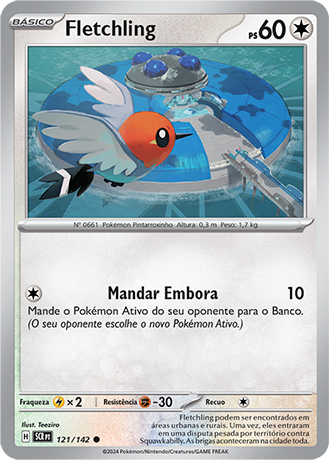 Fletchling (121/142) REV FOIL - Carta Avulsa Pokemon