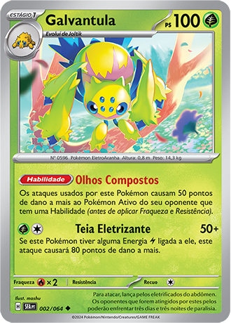 Galvantula (002/064) - Carta Avulsa Pokemon