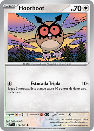 Hoothoot (114/142) - Carta Avulsa Pokemon
