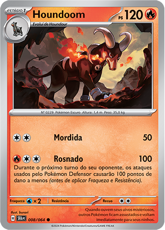 Houndoom (008/064) - Carta Avulsa Pokemon