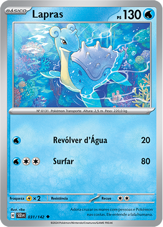 Lapras (031/142) - Carta Avulsa Pokemon