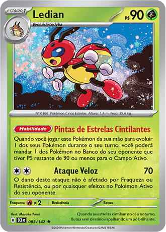 Ledian (003/142) FOIL - Carta Avulsa Pokemon